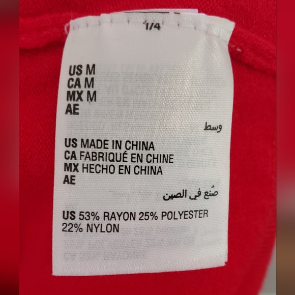 INC INTERNATIONAL CONCEPTS RED SCOOP CUTOUT MOCK-NECK SWEATER MEDIUM - Picture 3 of 8